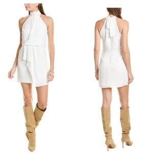 HALSTON HERITAGE HARLOW MOCK NECK DRESS